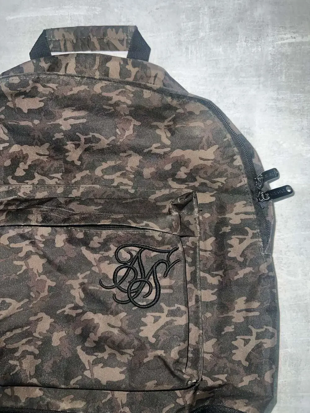 SikSilk Camo Print Unisex Everyday Backpack with Black Logo Detail